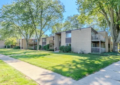 river drive apartment community building